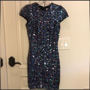 Dress the Population Tabitha Sequined Mini Dress XS